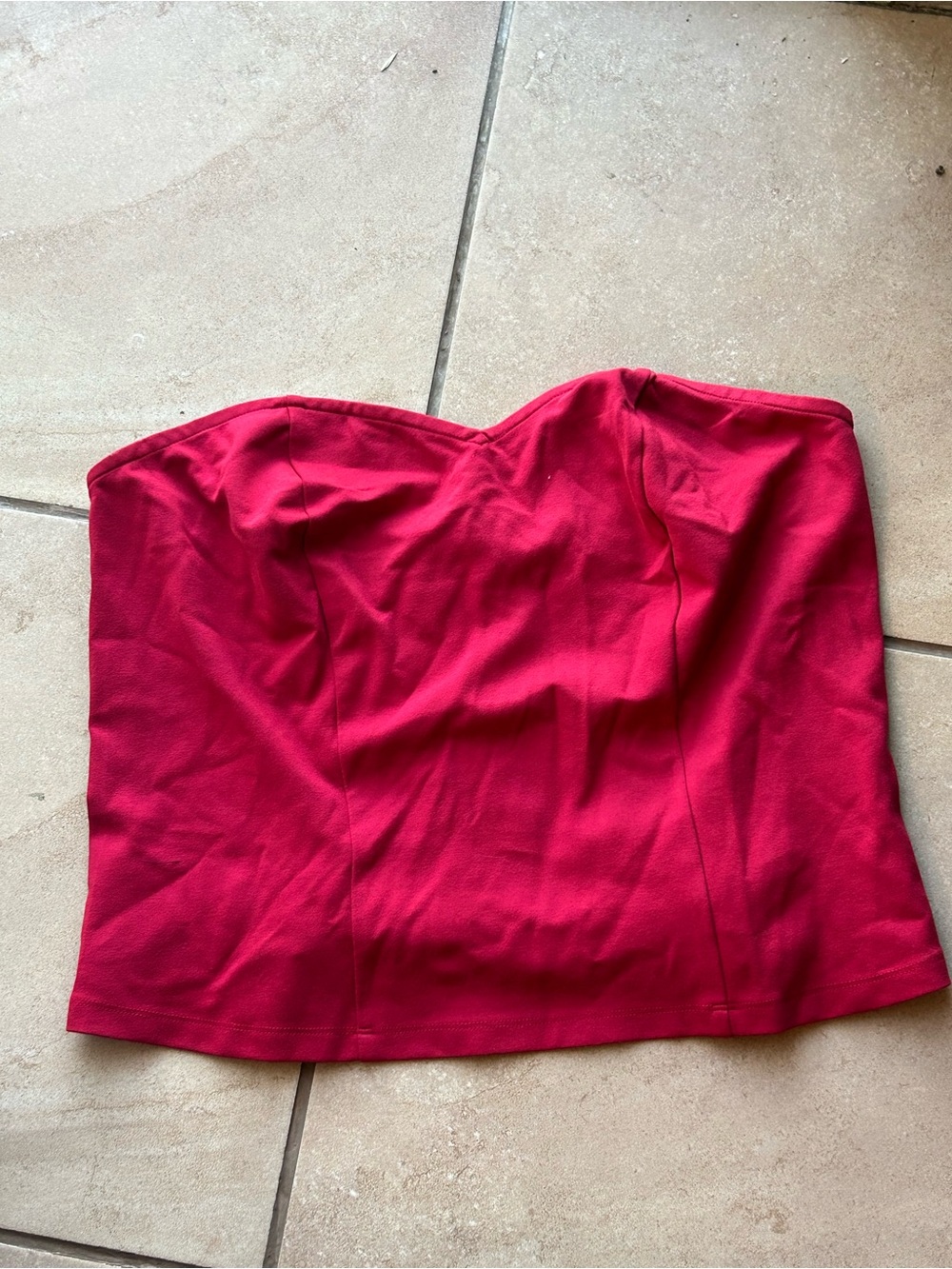 torrid Red Strapless Crop Top